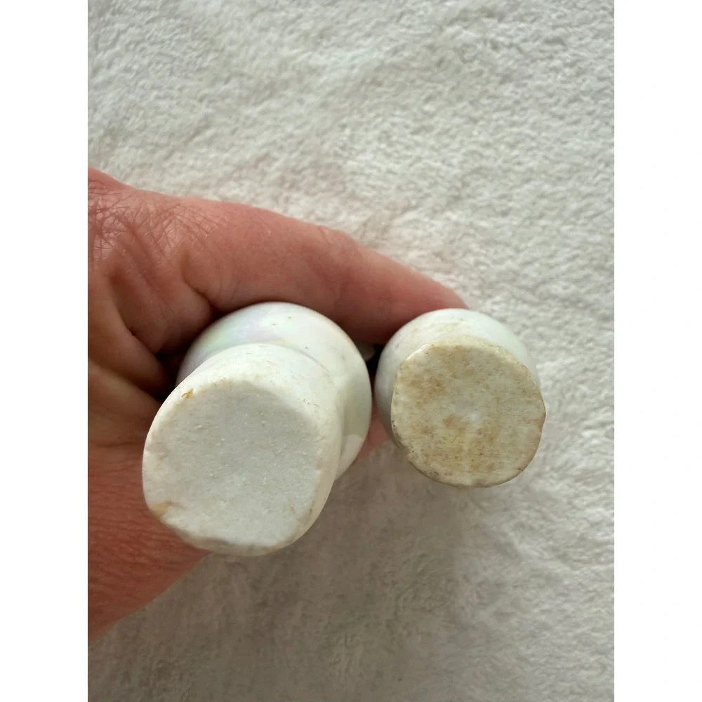 Vintage Porcelain Finial Wine Cork Stoppers L'abbe Francois Liqueur Bottle White